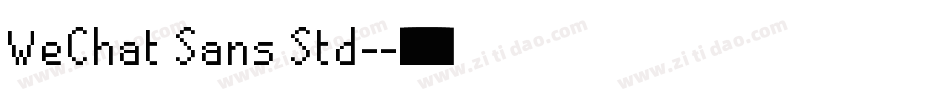 WeChat Sans Std-字体转换